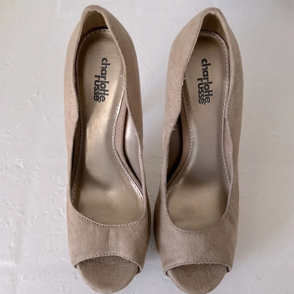 Charlotte Russe Platform Peep Toe Heels - Picture 5 of 6
